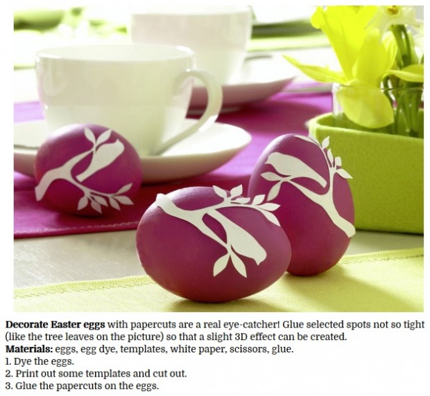 Decorate Easter Eggs with Paper